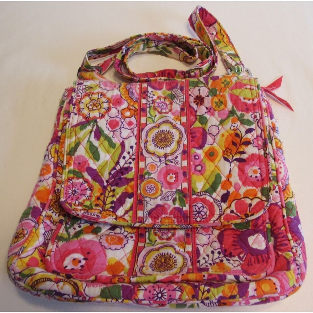 Vera Bradley Mailbag Crossbody Hipster Bag Clementine Pattern Retired Pink
